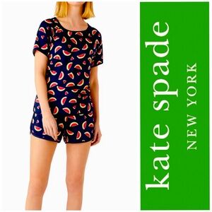 New Kate Spade Pajama Short Set with Eye Mask Large